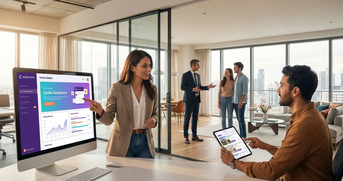 Emlak Ofisleri İçin Yapay Zeka Asistanı - emlak chatbot, gayrimenkul chatbot, emlak asistanı görseli