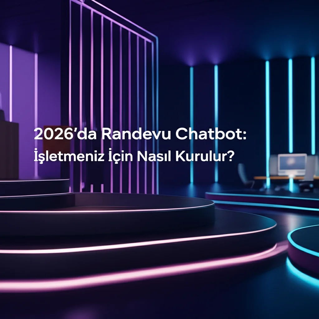 Randevu chatbot kullanan bir müşteri temsilcisi ve memnun bir müşteri illüstrasyonu