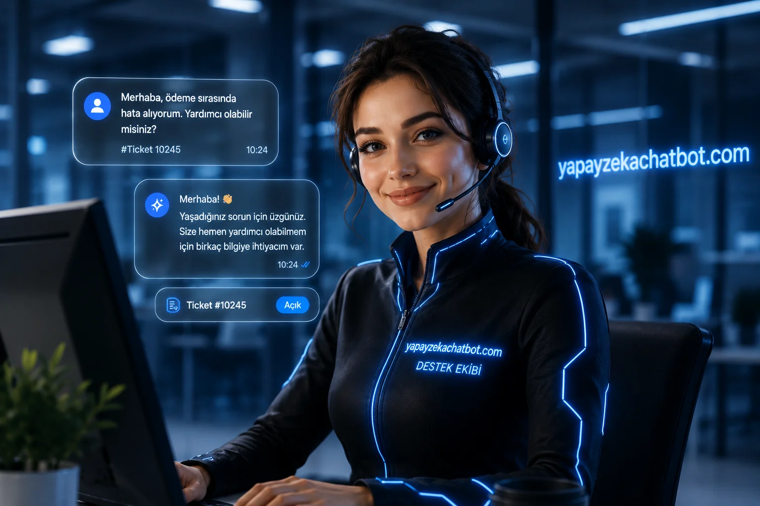 Yapay Zeka Müşteri Destek Sistemi Bilet Yönetimi Panel Görünümü